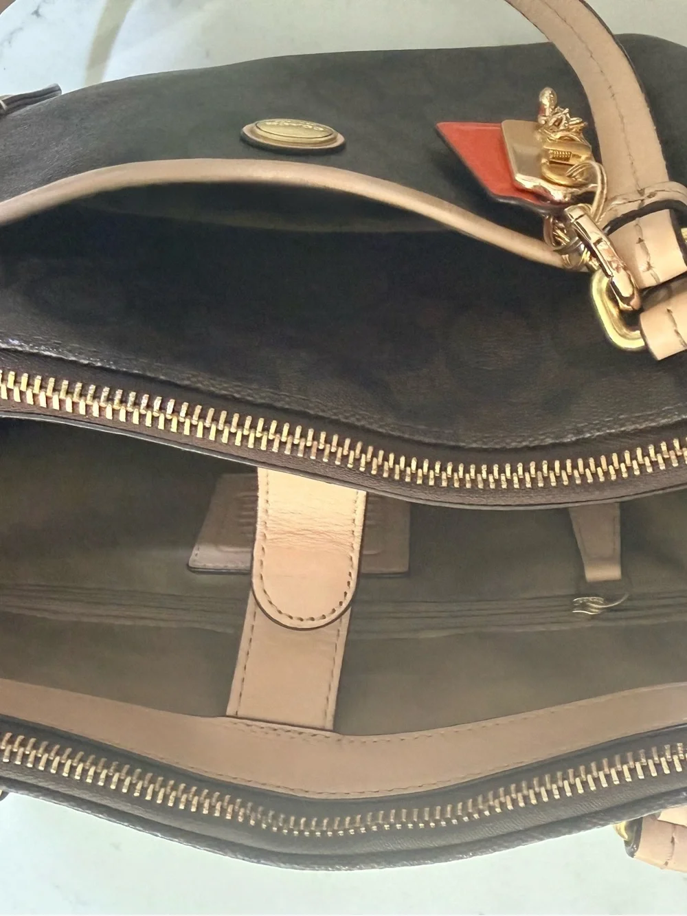 Vintage Coach Peyton Double Zip Carryall